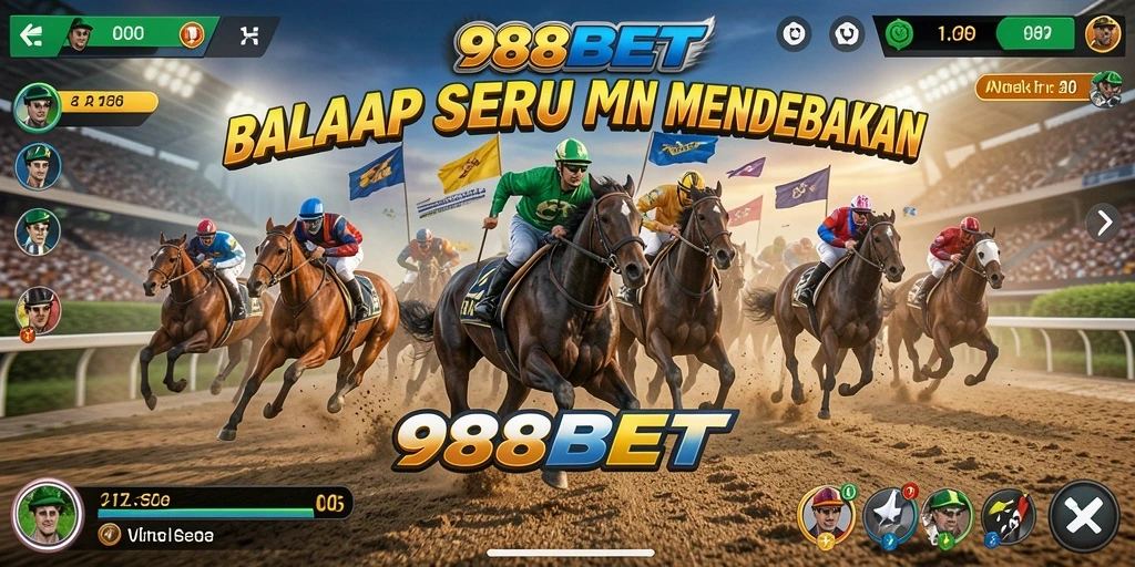 Gameplay 988BET dengan aksi balap yang mendebarkan dan grafis menakjubkan.