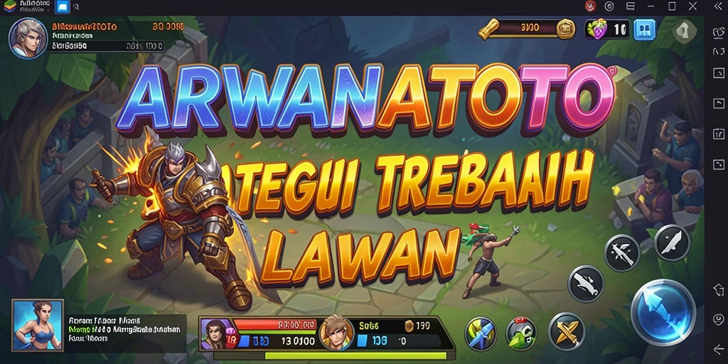 Tampilan gameplay ARWANATOTO yang intens dan penuh strategi.