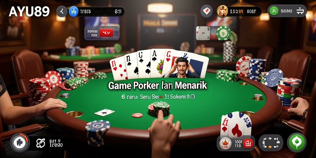 Screenshot AYU89 menampilkan gameplay poker yang seru dan kompetitif.