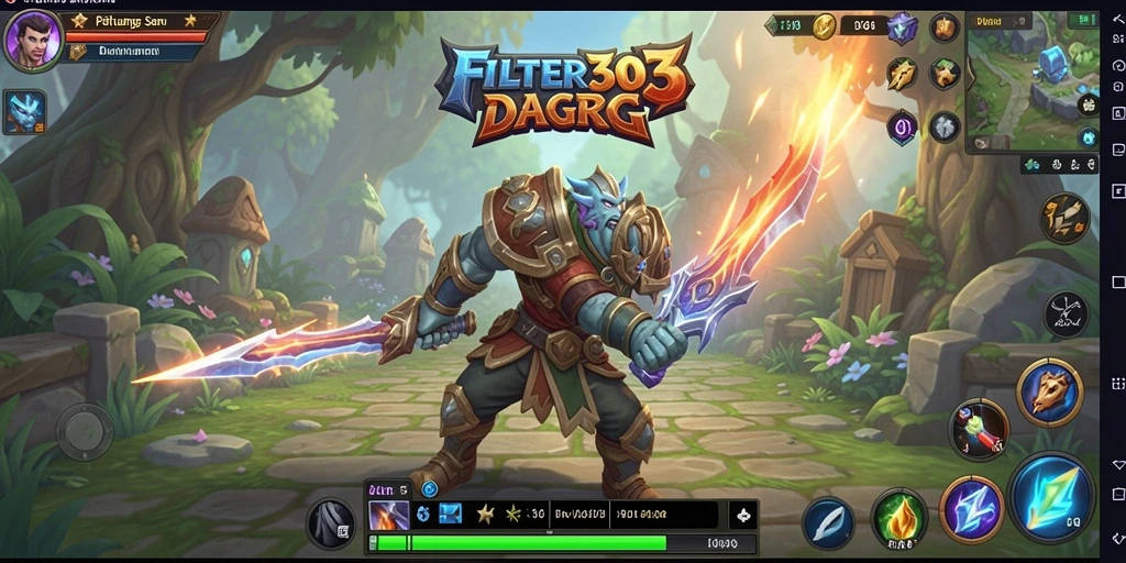 Screenshot gameplay FILTER303 menampilkan aksi petualangan yang intens.