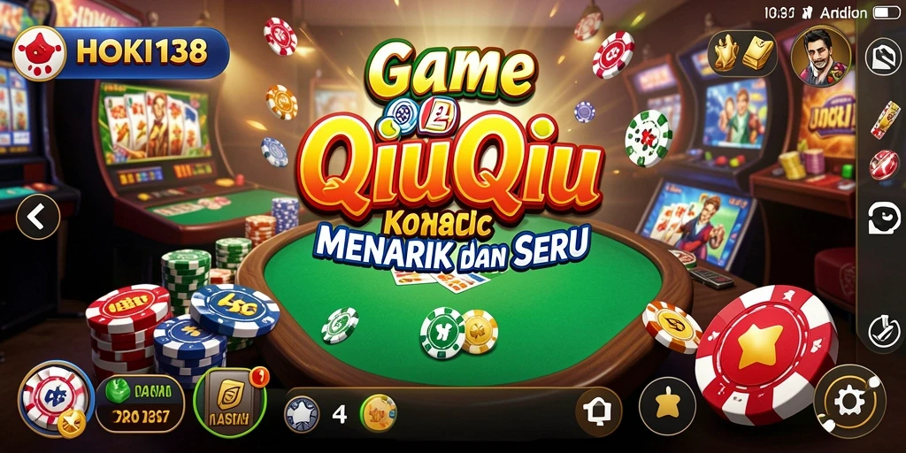 Screenshot gameplay QiuQiu menampilkan suasana permainan yang seru.