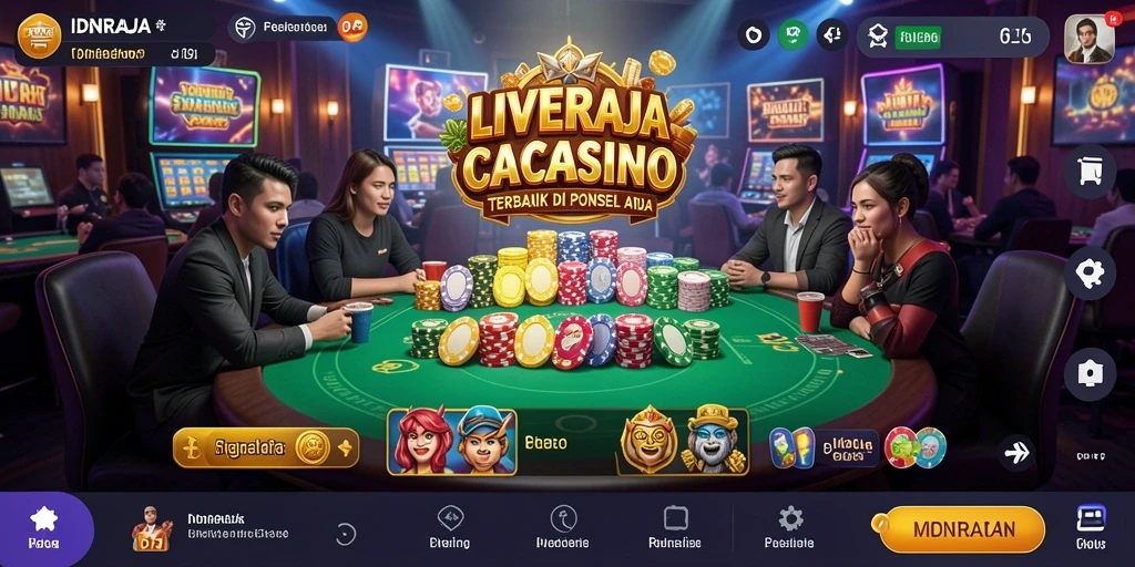 Tampilan menarik dari permainan Live Casino di IDNRAJA dengan dealer langsung.