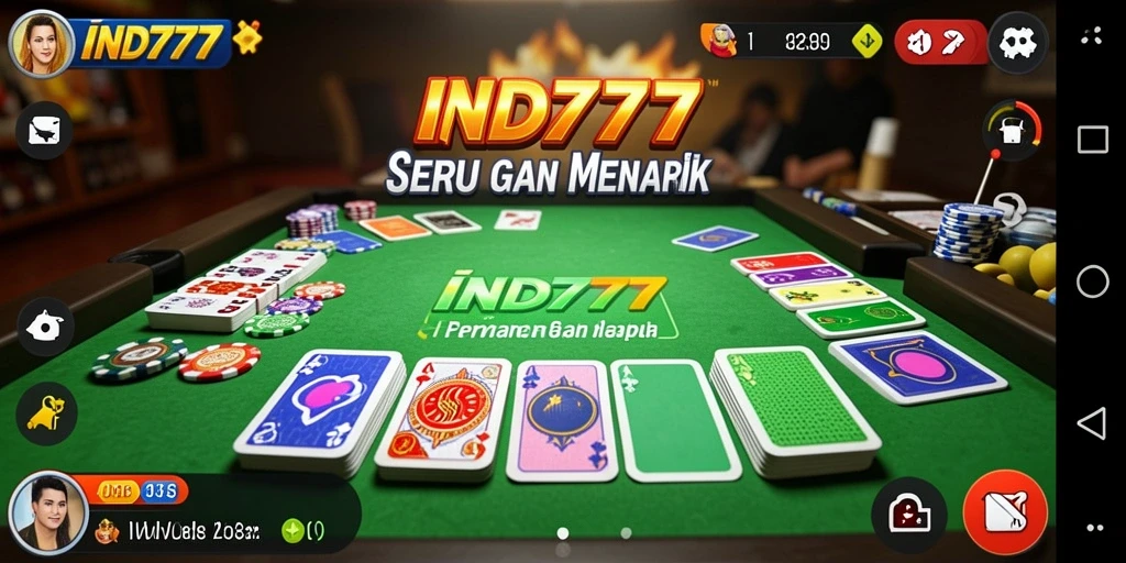 Tampilan gameplay Gaple yang menarik dan interaktif di IND777.