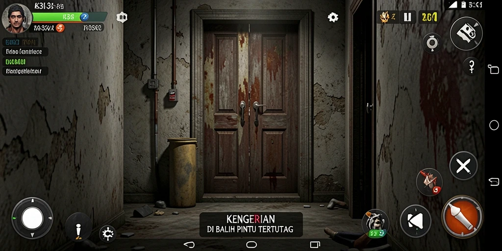 Gameplay menegangkan dalam suasana kegelapan dan misteri.