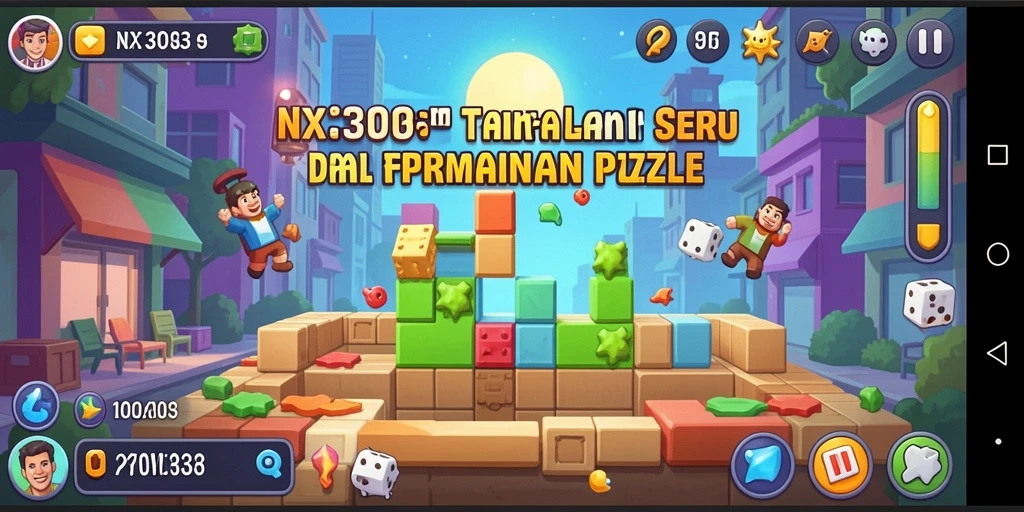 Tampilan gameplay NX303 yang menarik dan menantang dalam menyelesaikan puzzle.