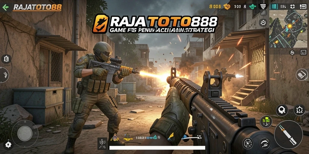 Tampilan gameplay epik dan aksi seru dalam RAJATOTO88.